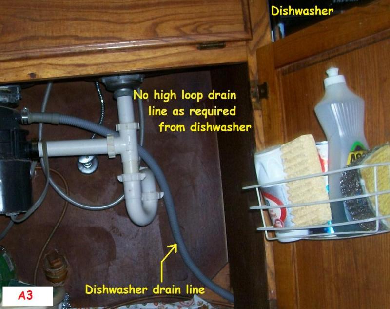 No dishwasher high loop drain line JWK Inspections