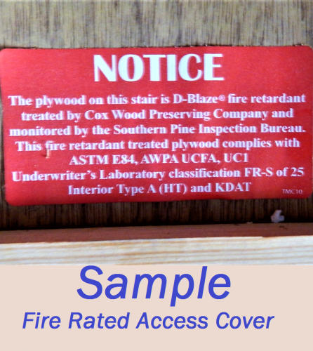 JWK Inspections Fire Rated Access Cover San Antonio Garage