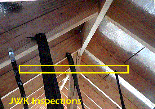 Missing Collar Ties JWK Inspections Roof Frame