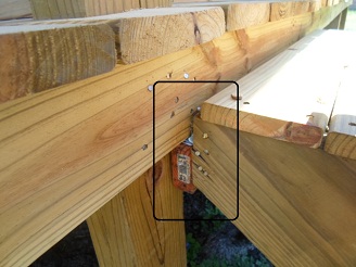 Deck stair fastening