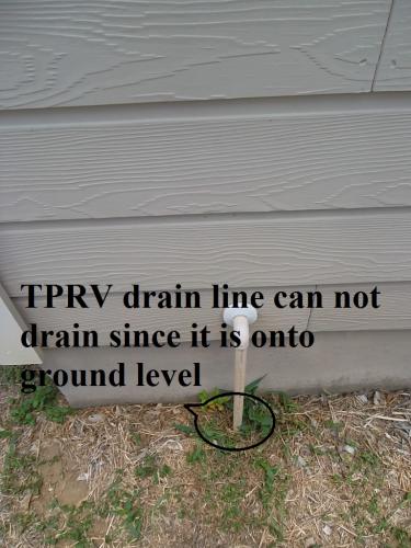 TPRV Drain Line Buried