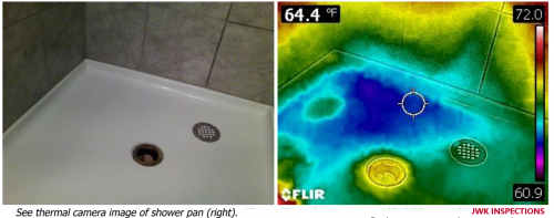 Thermal Imaging JWK Inspections Shower Pan