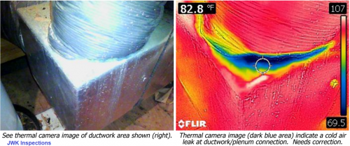 HVAC Thermal Imaging JWK Inspections AC Ductwork