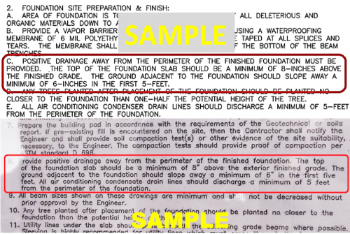 San Antonio Foundation Engineer Drainage Requirements